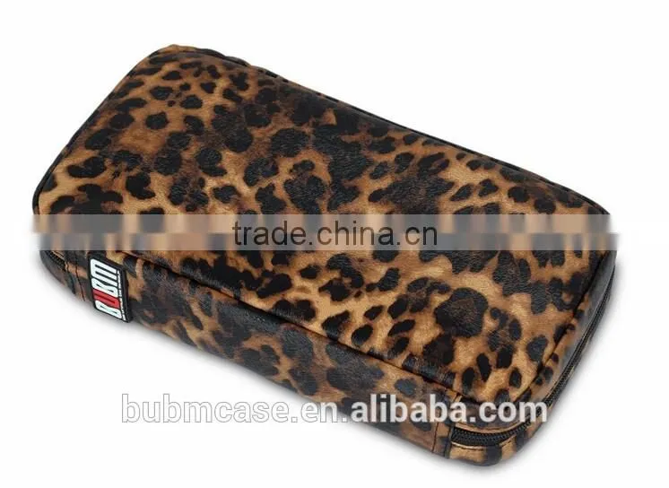 Fashion 64 Capacity African Leopard Grain PU Leather Cover CD DVD Bag CD DVD Storage Bag Car Disc Case