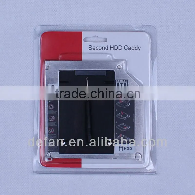 SATA 2nd HDD HD Hard Driver Caddy for 9.5mm Universal CD / DVD-ROM Optical Drive Replacement