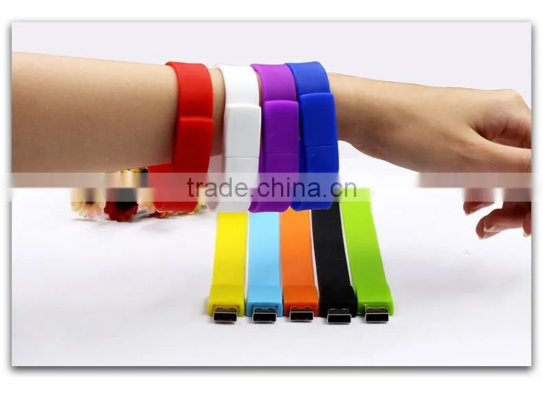 Wholesale Cheap Price Bulk Silicone USB Flash Drive Bracelet Free Sample