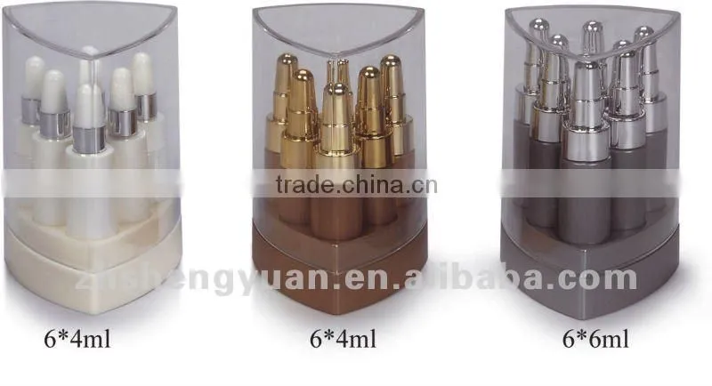 Travel bottle sets for cosmetic package