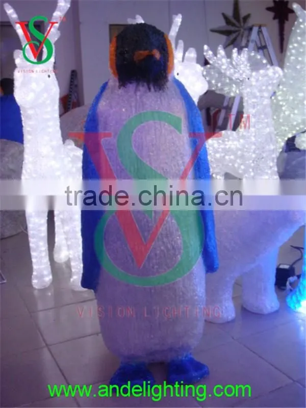 2016 new animal wholesale lighted waterproof penguin led light for holiday garden outdoor decoration