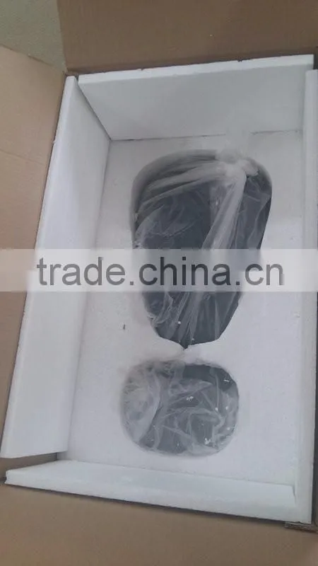 Hot sale tempered glass table top and stone effect painting base fiberglass coffee table