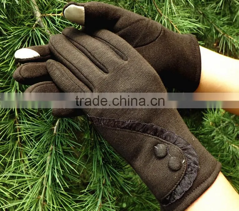 Hot Selling Low Price Full Finger Customize Mirco Velvet Material Cycle Winter Gloves for Woman