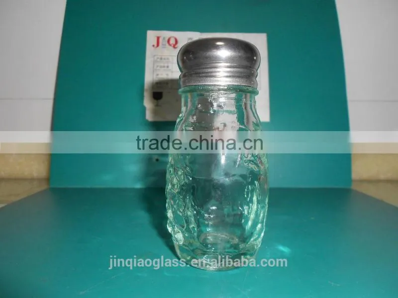 different glass spicy jar with cap