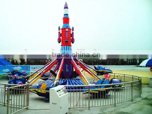 Kiddie Outdoor Playground Equipment 16 / 20 / 24 Seats Self Control Plane Rides Controllable Helicopter Rides