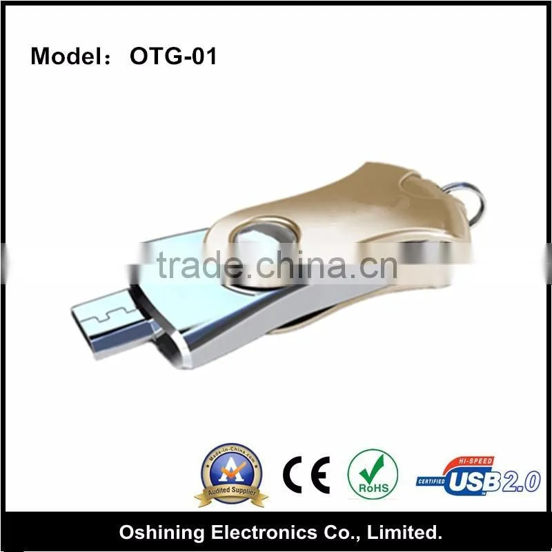 Popular smart phone OTG USB Flash Drive,OTG U disk for android and iphone(OTG-01)