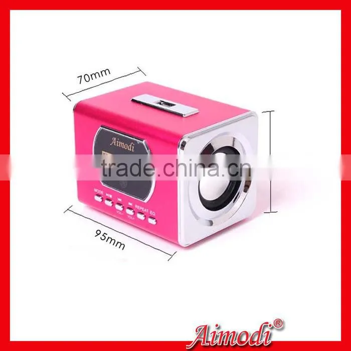 full metal remote control speaker, mini portable digital speaker with line in function
