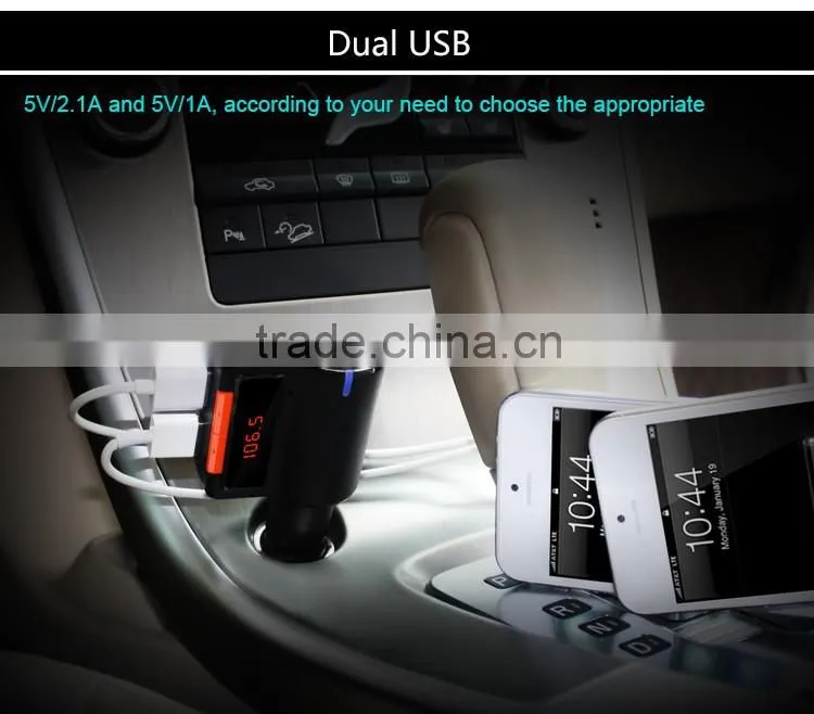 BC09 new product Bluetooth FM hands-free car charger with Cigarette Lighter Port