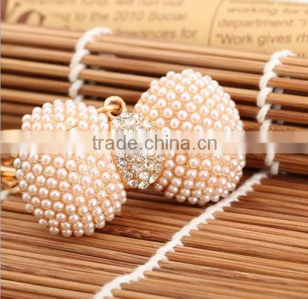 2014 Exquisite Pearl Bow Key Chain, Gift Bag Pendant ZTKC-134