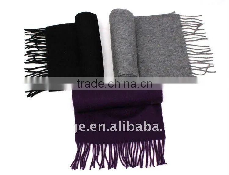 Man's Wool and Cashmere Plain solid Scarfs