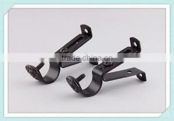 Home Decor Pair of Wall Bracket for 3 /4 inch Rod Black