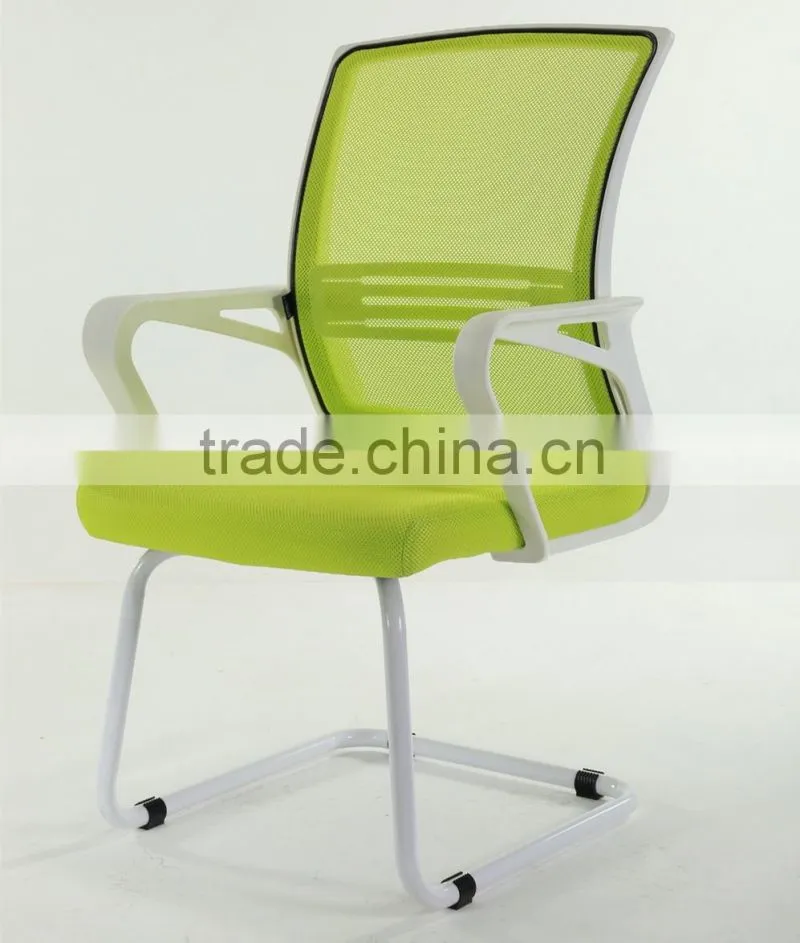 Wholesale Price Arm Chair Furniture Mid Back Ergonomic Mesh Meeting Room Chair without Wheels