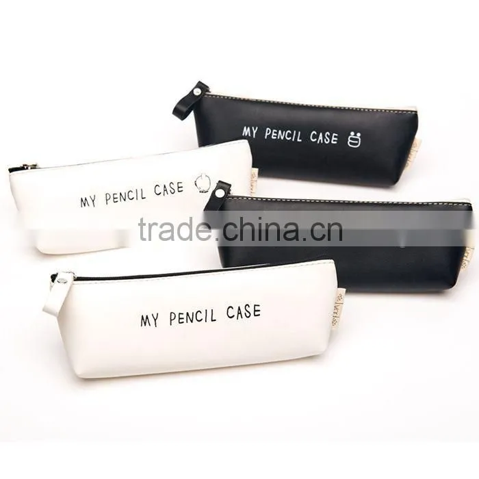 Products imported from china wholesale OEM clear cheap pu zipper pencil case storage bag for school