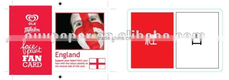 Sports product face paint card children's design