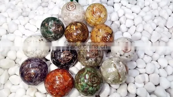 Red Colour Orgone Pyramid With Silver Pearl,s : Wholesale Orgone pyramid