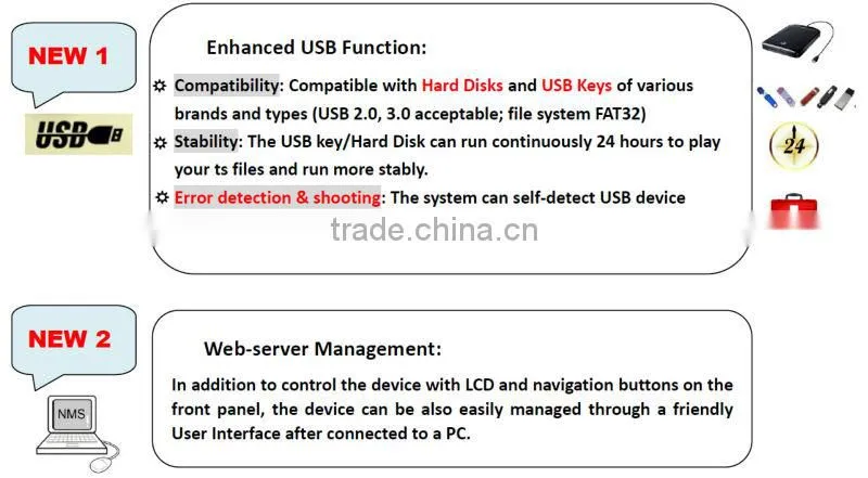 mini encoder modulator with USB and web-server management