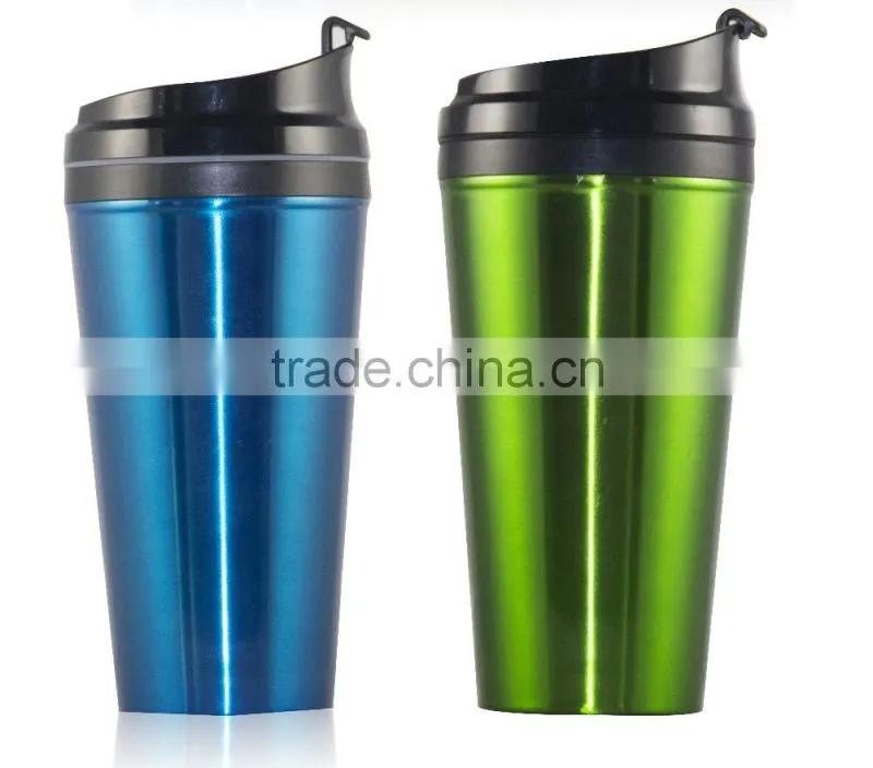 Direct Manufacturer 16oz double wall stainless steel travel mug with lid