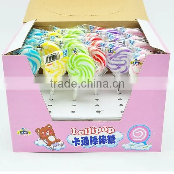 15g Rainbow Lollipop Peach Hard Candy