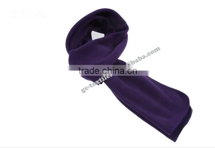 high quality and soft polar fleece solid color scarf