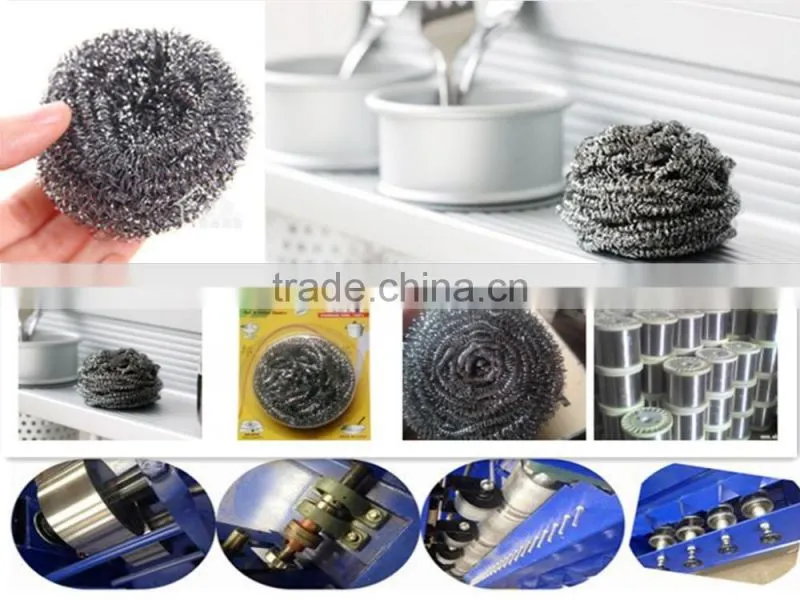 8 wire 4 ball Automatic Wire Mesh Scourer making machine