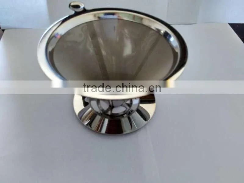 YS manufacturer Best Pour over coffee brewer with reusable mesh filter cone dripper