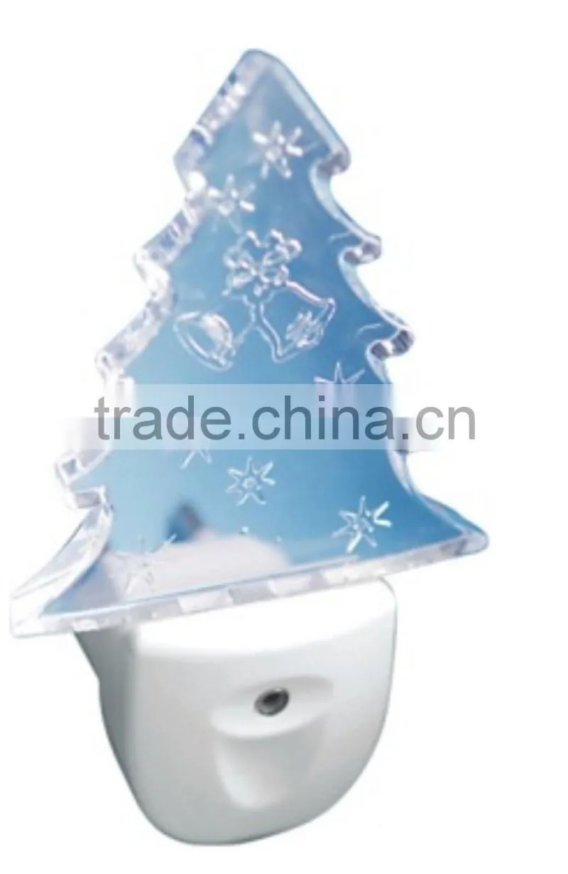 hot Christmas tree led night light with sensor