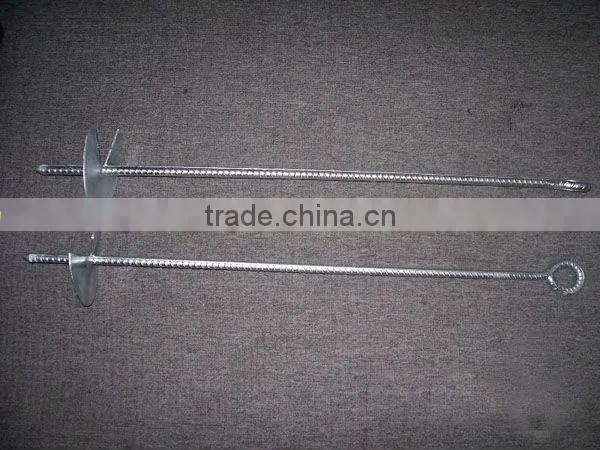 galvanized or PVC coated carbon steel earth pole anchor