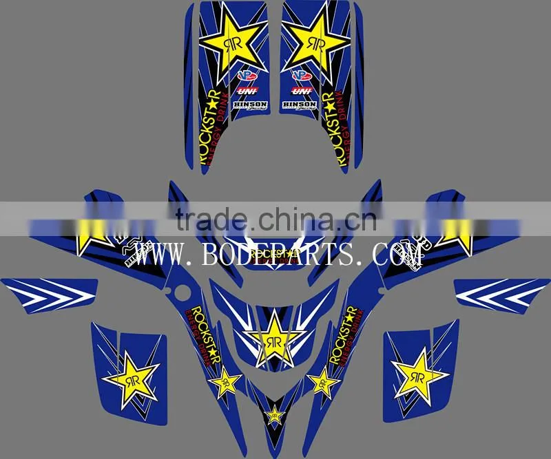 0043 star New Style DECALS STICKERS Graphics Kits For YAMAHA BLASTER YFS 200 1988--1997 1998 1999 2001 2002 2003 2004 2005 2006