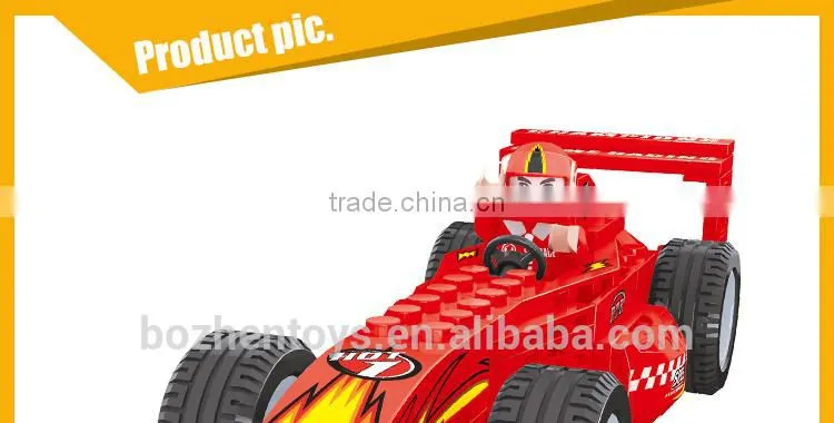 Mini go kart car wholesale F1 racing car toy plastic building blocks toys for children