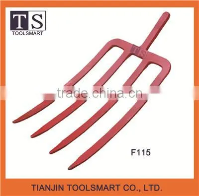 manure digging fork head with 9 oval prongs