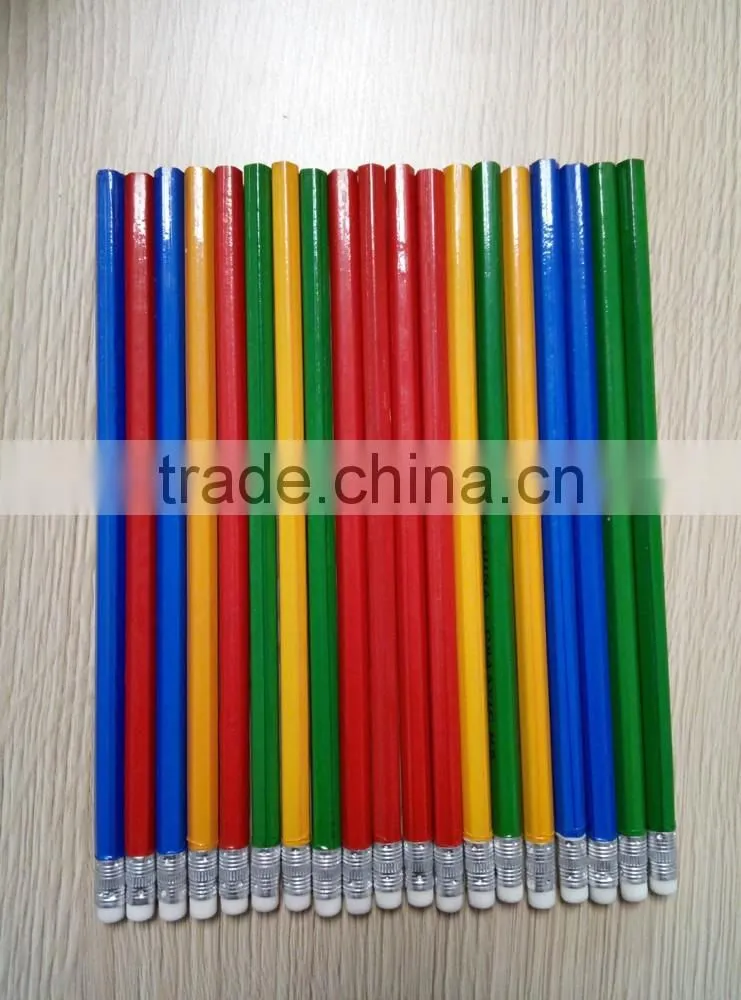 cheap wholesale wooden pencil with eraser