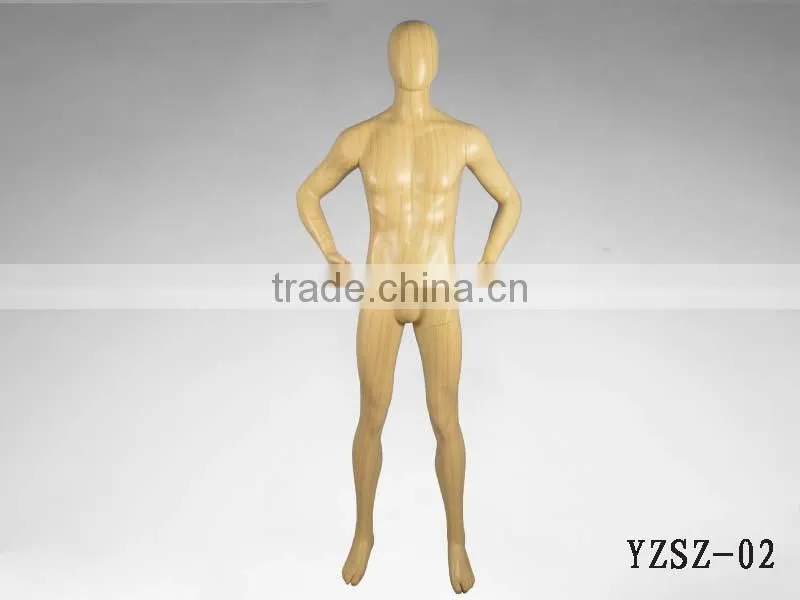 High quality fiberglass silver sports male mannequin for window display