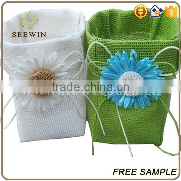 home decor mesh fabric flower pot cover
