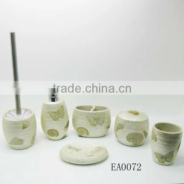 wholesale cheap modern polyresin bath accessories