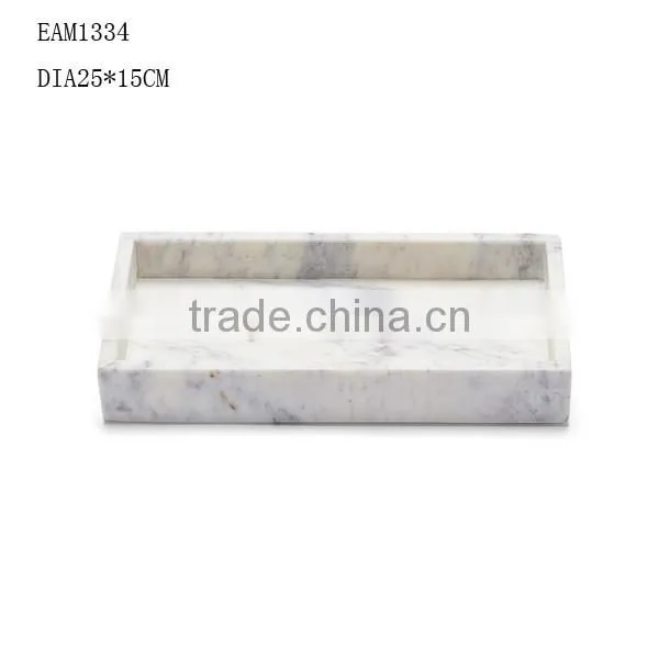 Italy carrara marble rectangle white marble tray