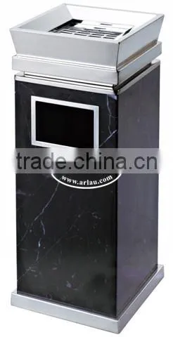 Arlau Ashtray Bins,Double Bucket Garbage Bin,Garbage Bin Recycling Bin Stand Trash Bin