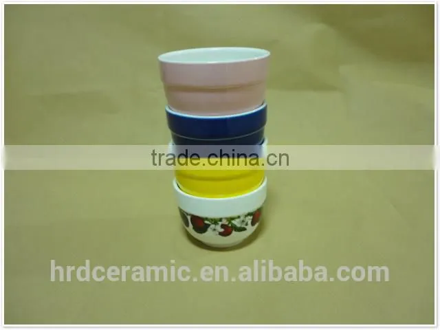 2016 Chinese hot sell color soup bowl ceramic bowls