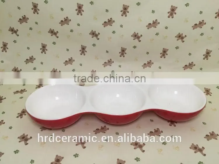 High quality Sub grid Fruit Plate and Creative Fresh Fruit Plate