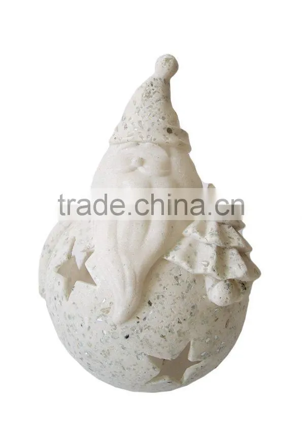 traditional sandstone coppery finish christmas decoration santa