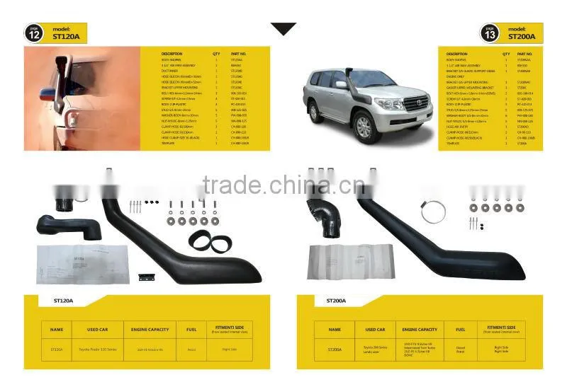 Jeep Wrangler TJ snorkel with LLDPE material factory direct price