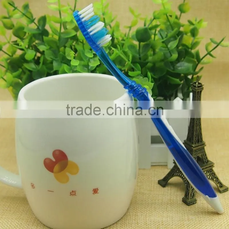 Own design toothbrush with polishing charcoal brush for teeth whitening