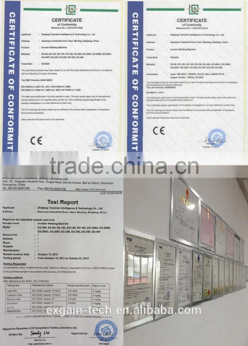 igbt inverter electrode welding machine mma 140 from EXGAIN in China