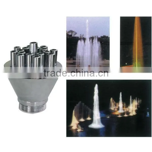 Music fountains use stainless steel water fountain nozzle design