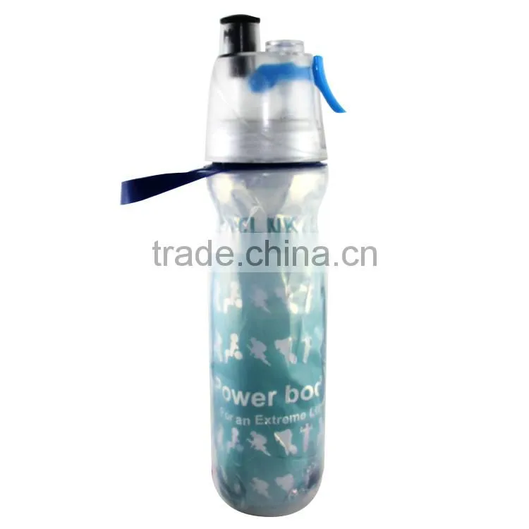 2017 Customized according to customer logopop-top can plastic cans bottle AS gym sport bottle