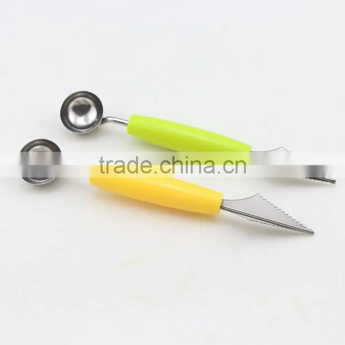 Multifunction Kitchen Tool With Fruit Carving Knives Watermelon Melon Balls Ice Cream Scooper