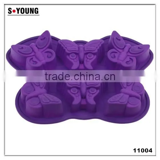 11004 butterfly shape baking silicon cake mould,animal foot print silicone baking mould