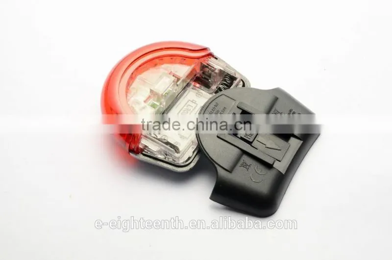 2016 hot Cycling Bicycle Bike 5 LED Red Rear Tail Back UFO 180 Round Warning Lamp Light