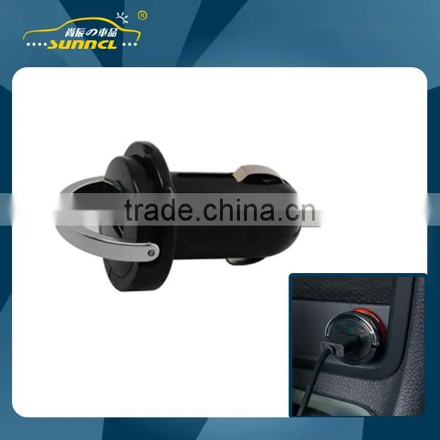 2015 Black Mini USB Car Charger Adapter Plug for Apple and Samsung Devices