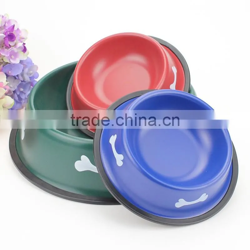 wholesale Belly Anti skid colored pet bowl/ belly dog bowl