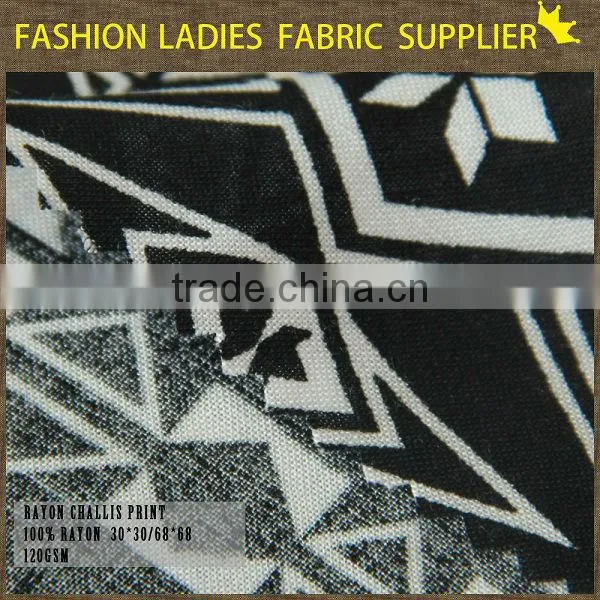 shaoxing cichengtex fashion dyed fabric, black and white rayon fabric